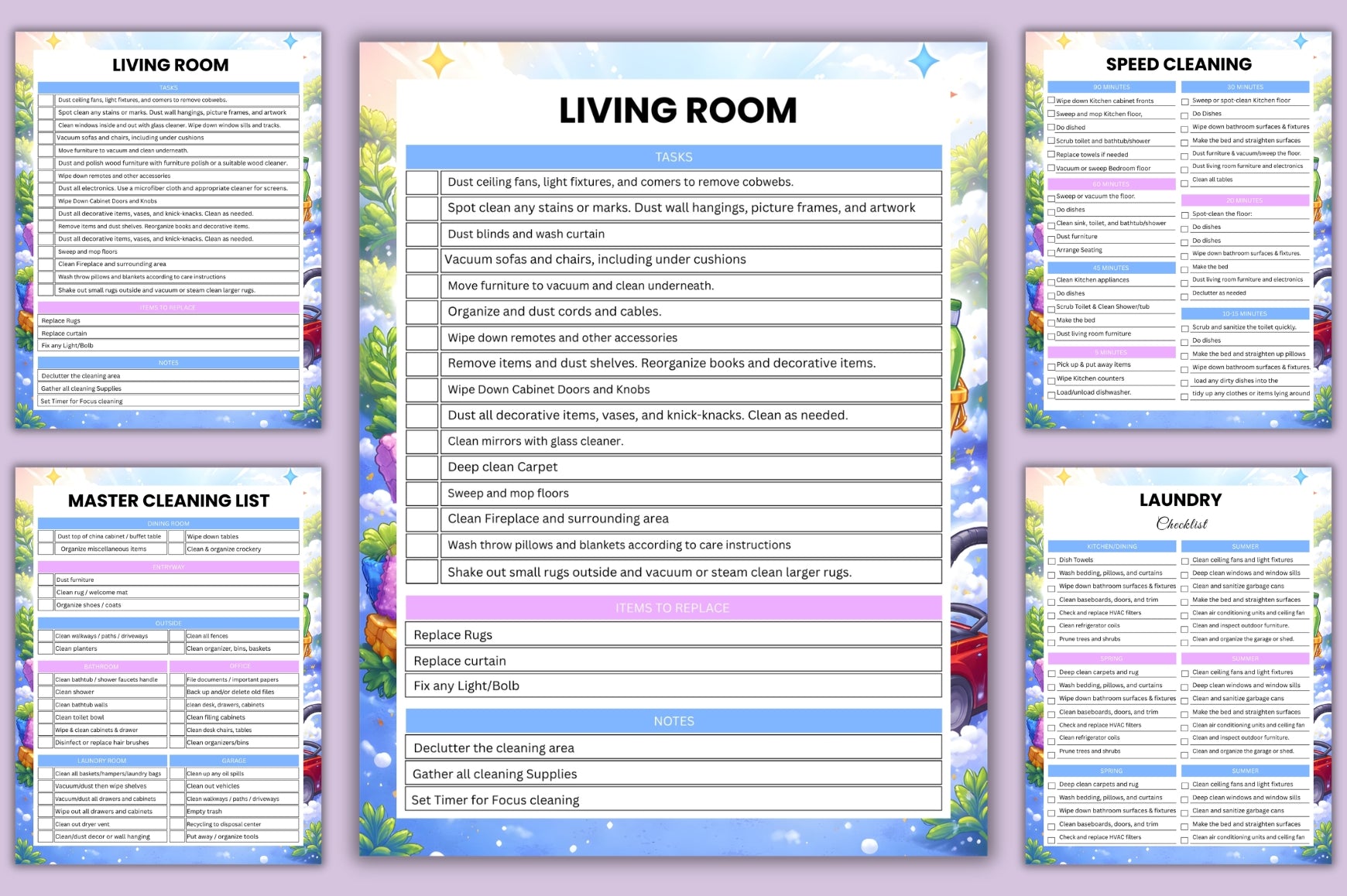 ADHD Planner Bundle featuring focus planner and time management pages