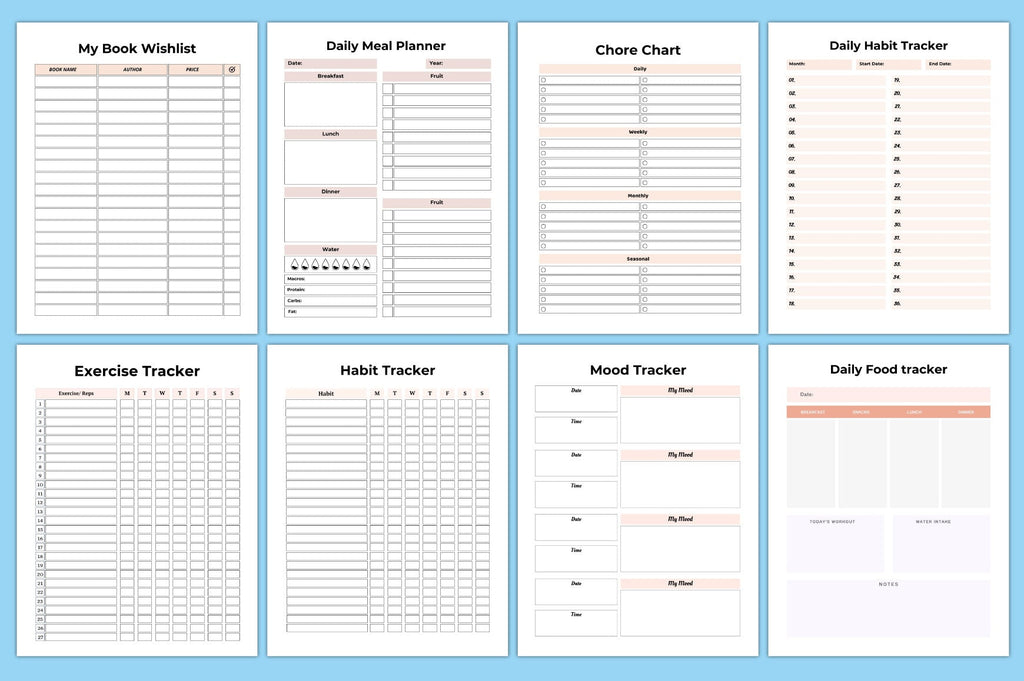 Editable Working From Home Planner