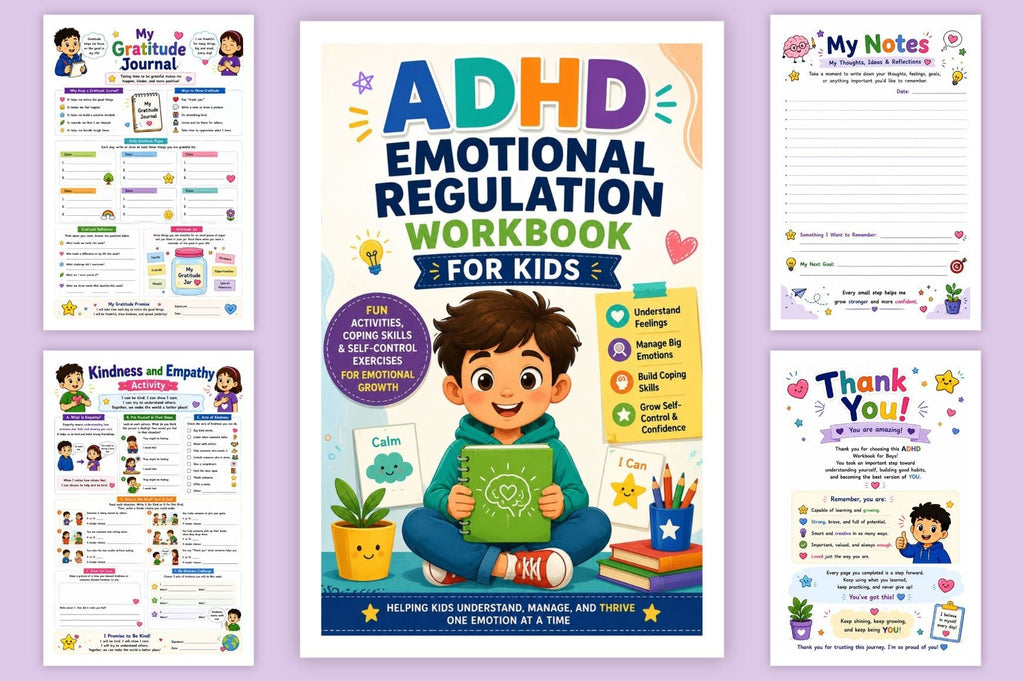Adhd Emotional Regulation For Kids Workbook