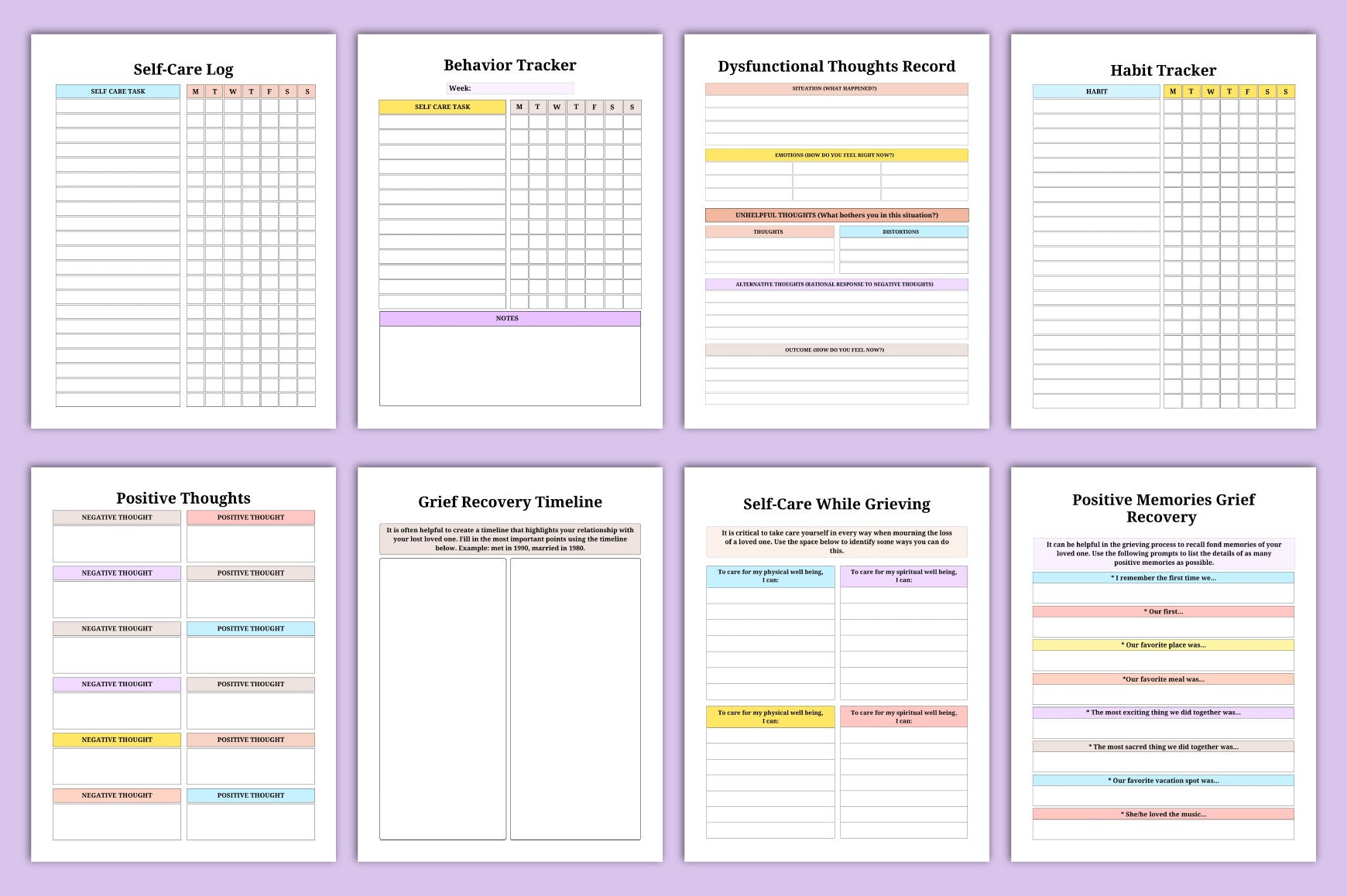 Grief Therapy Journal for Healing and Reflection