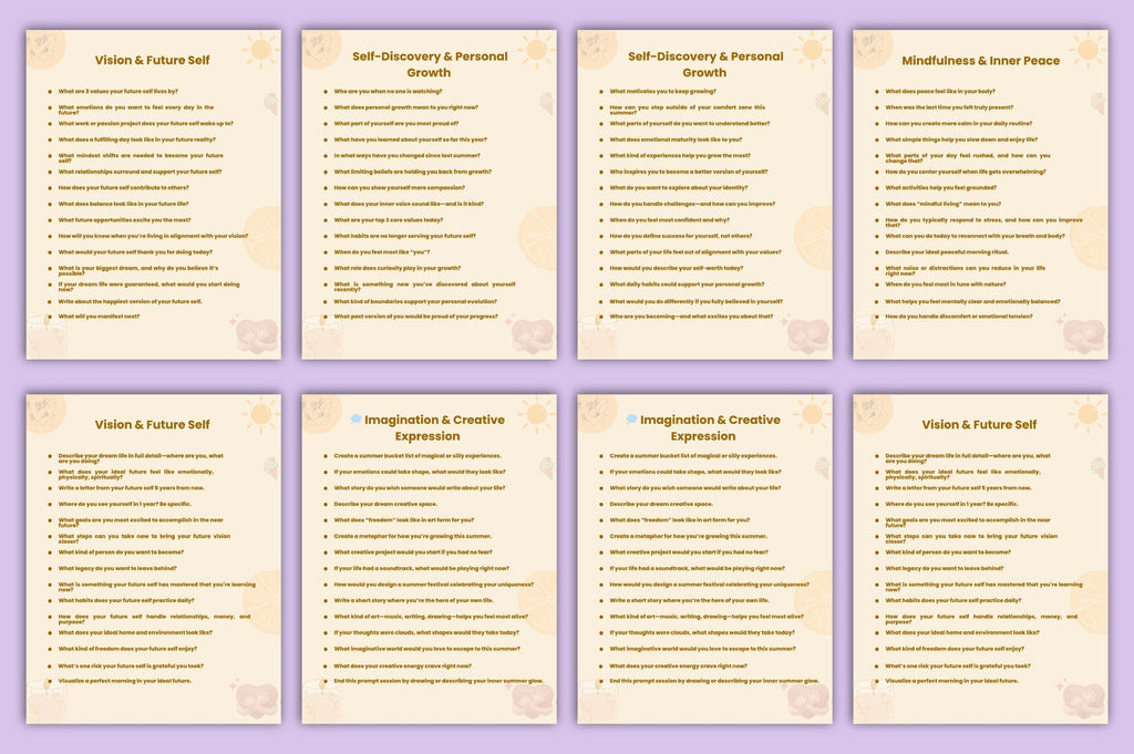Summer Self-Reflection Prompts