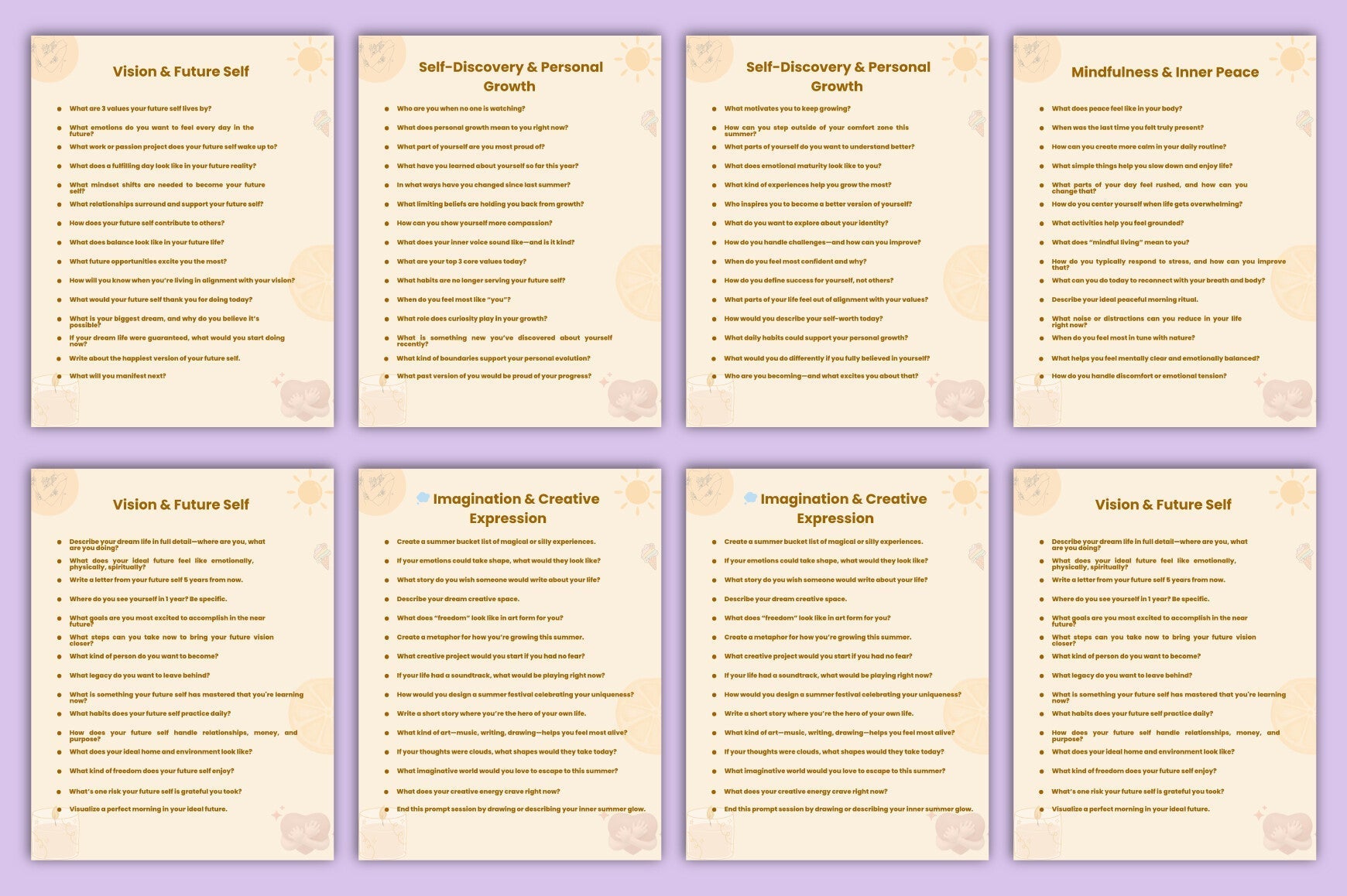 Summer Self-Reflection Prompts