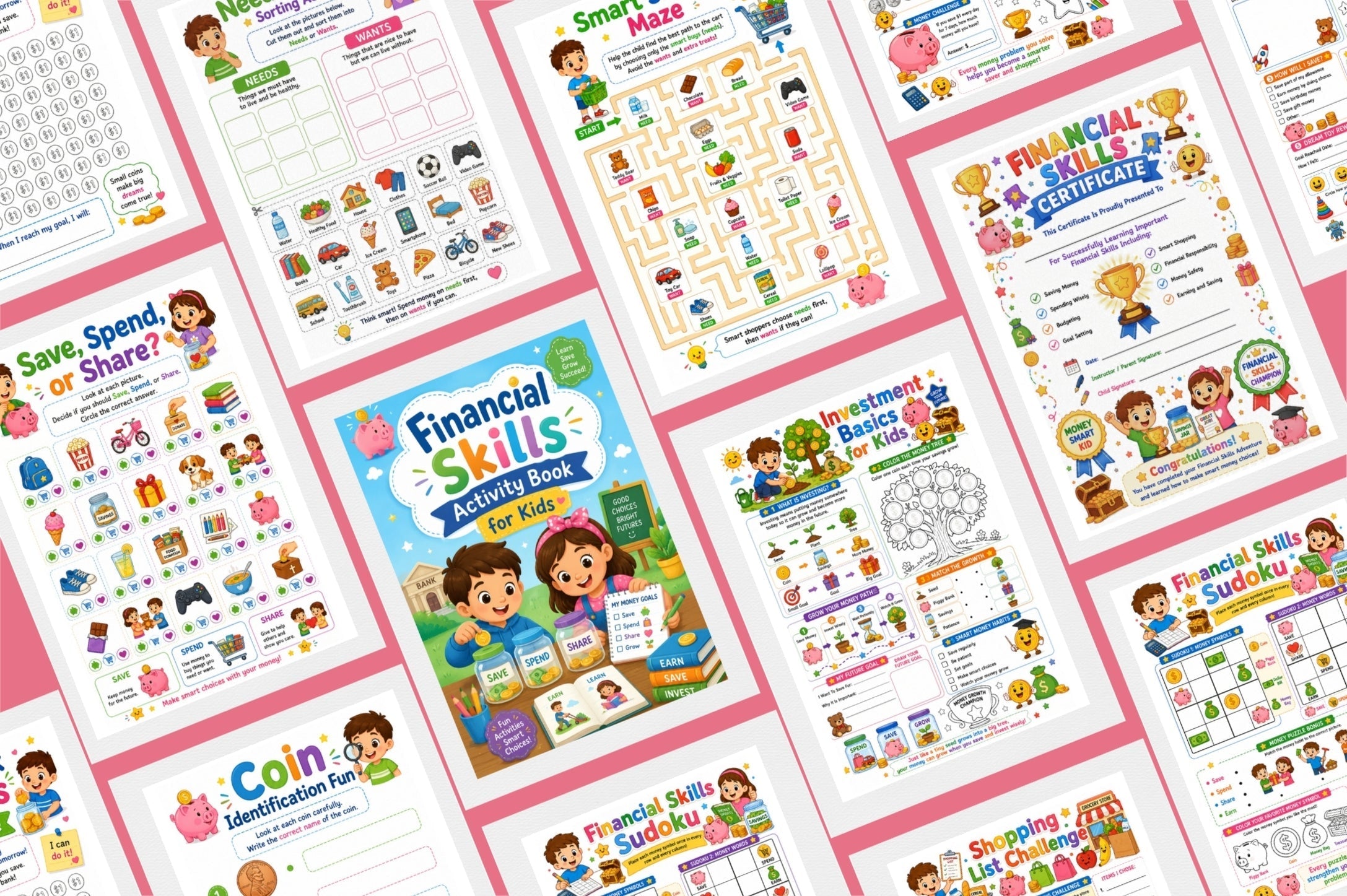 Financial Skills Activity For Kids Book
