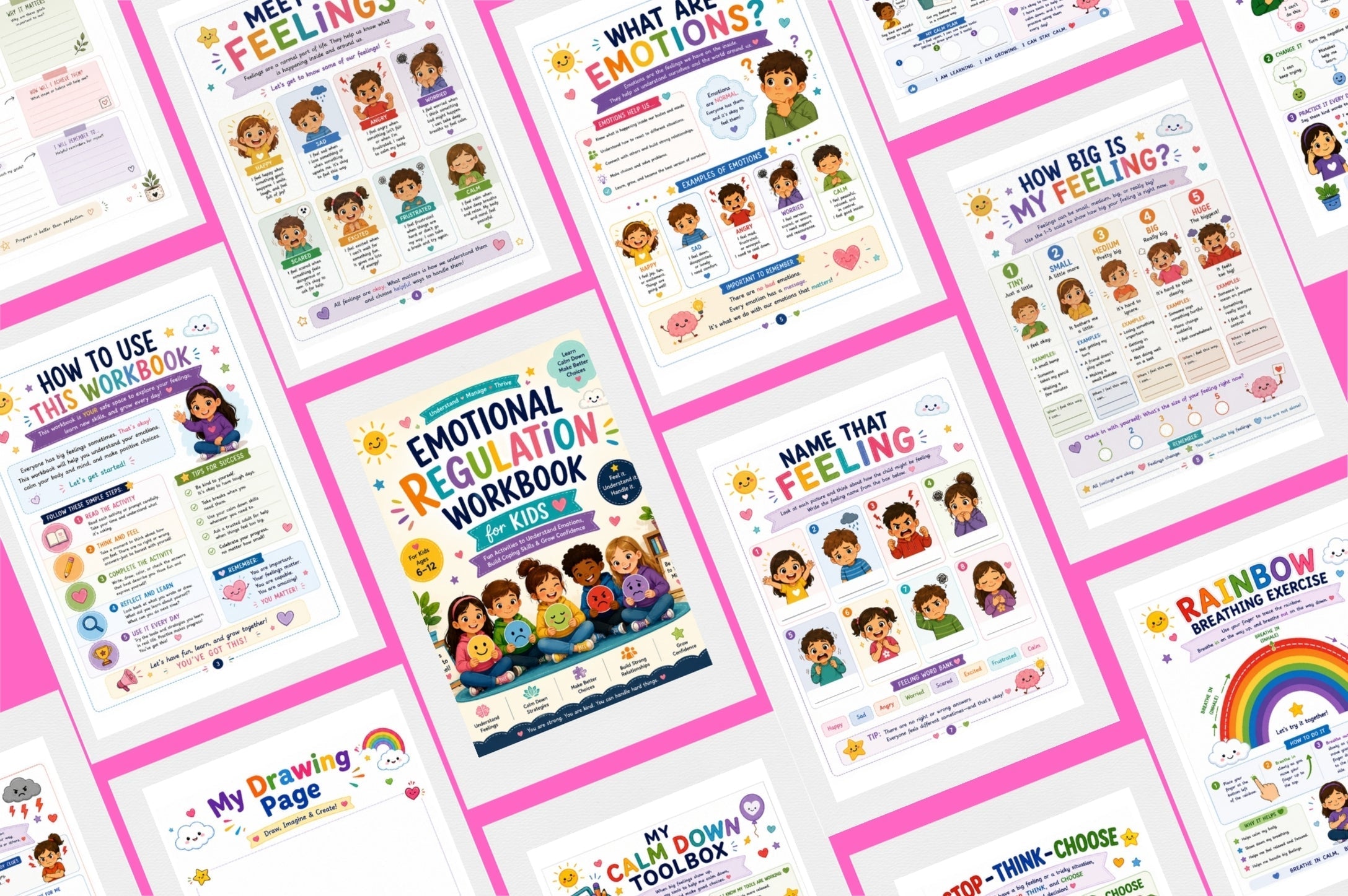 Emotional Regulation For Kids Workbook