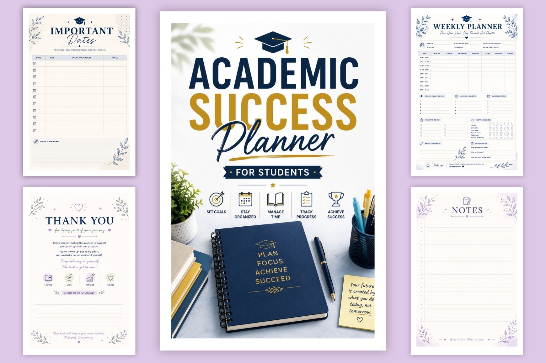 Academic Success For Students Planner