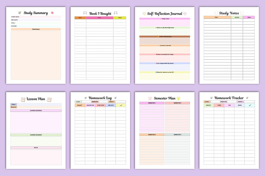 Study Glow Up Planner: Optimize Your Academic Success