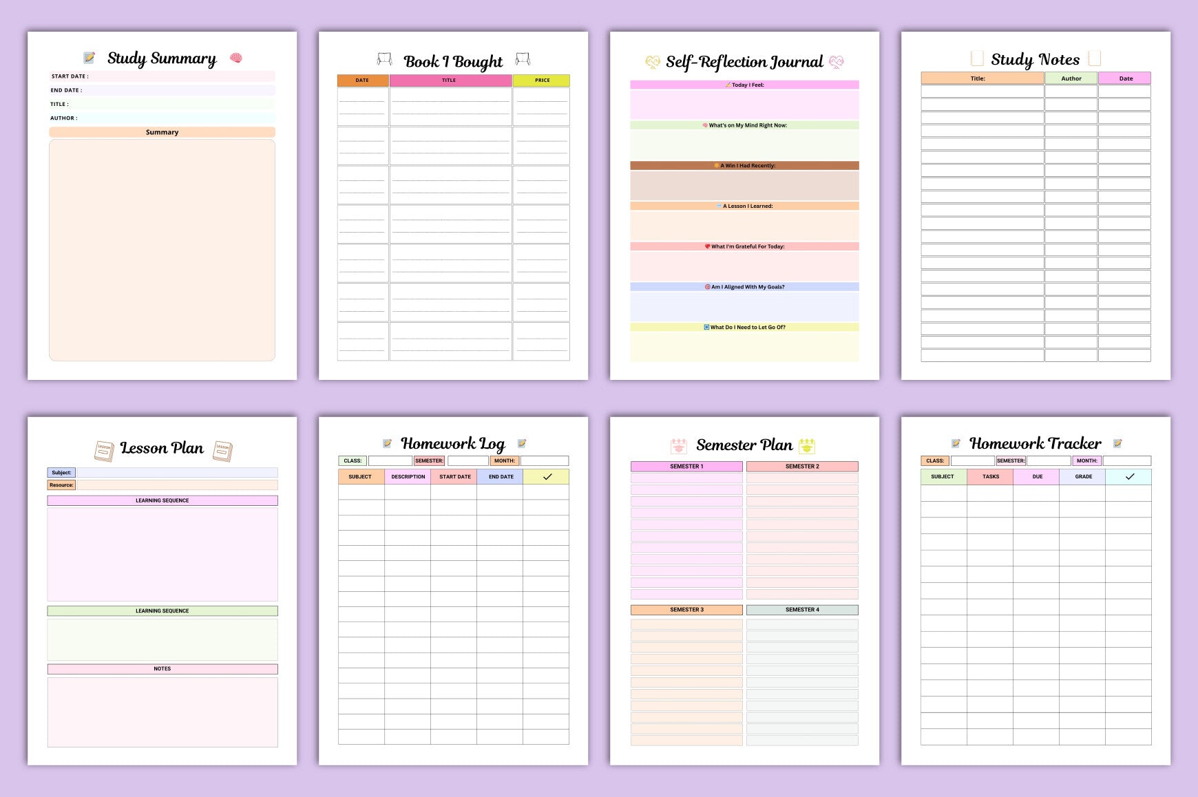 Study Glow Up Planner: Optimize Your Academic Success