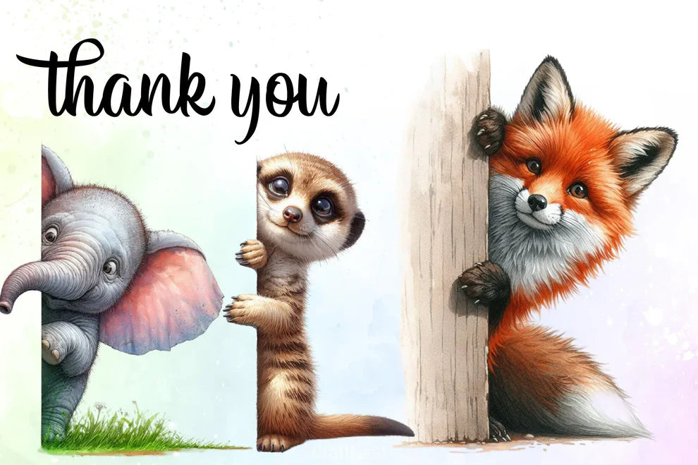 Animals Peeking Clipart Bundle