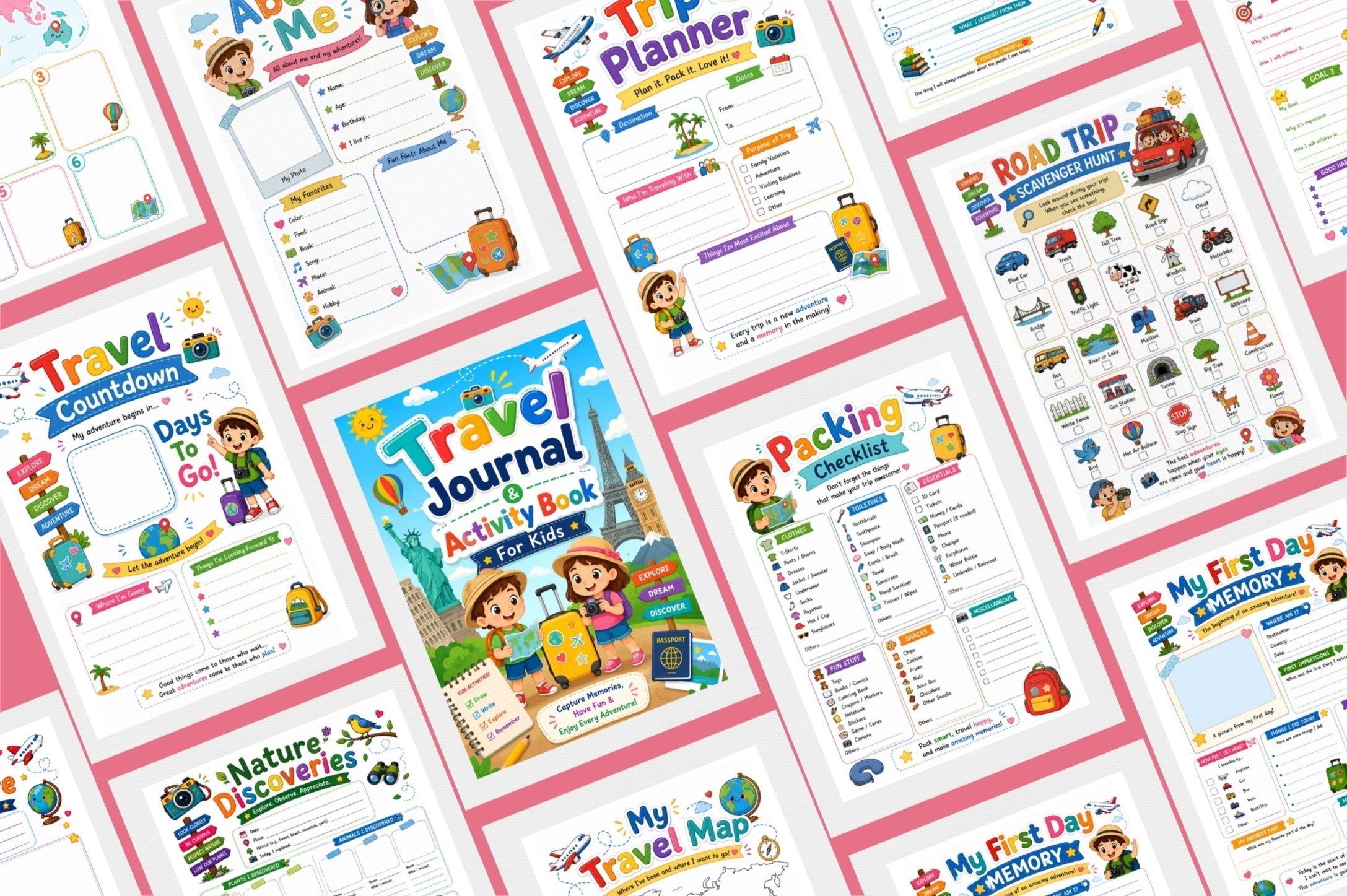 Travel Activity For Kids Journal