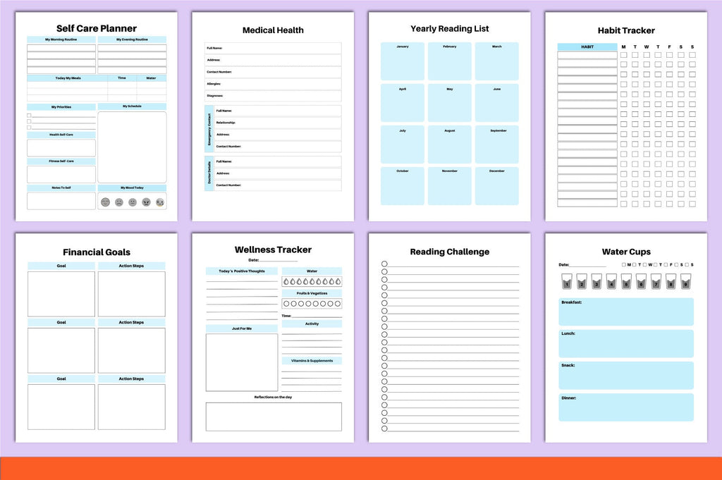 ADHD Printable Planner featuring printable productivity and organization pages