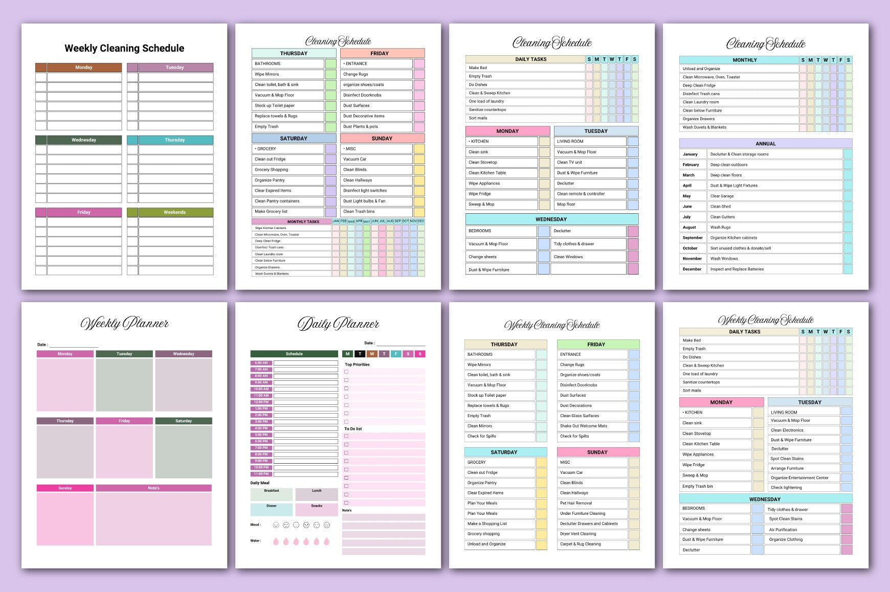 Household Binder Organizing Planner