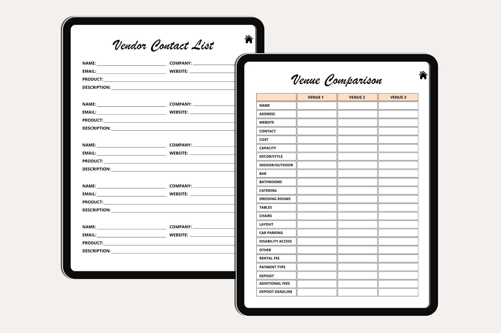 Editable Baby Shower Planner