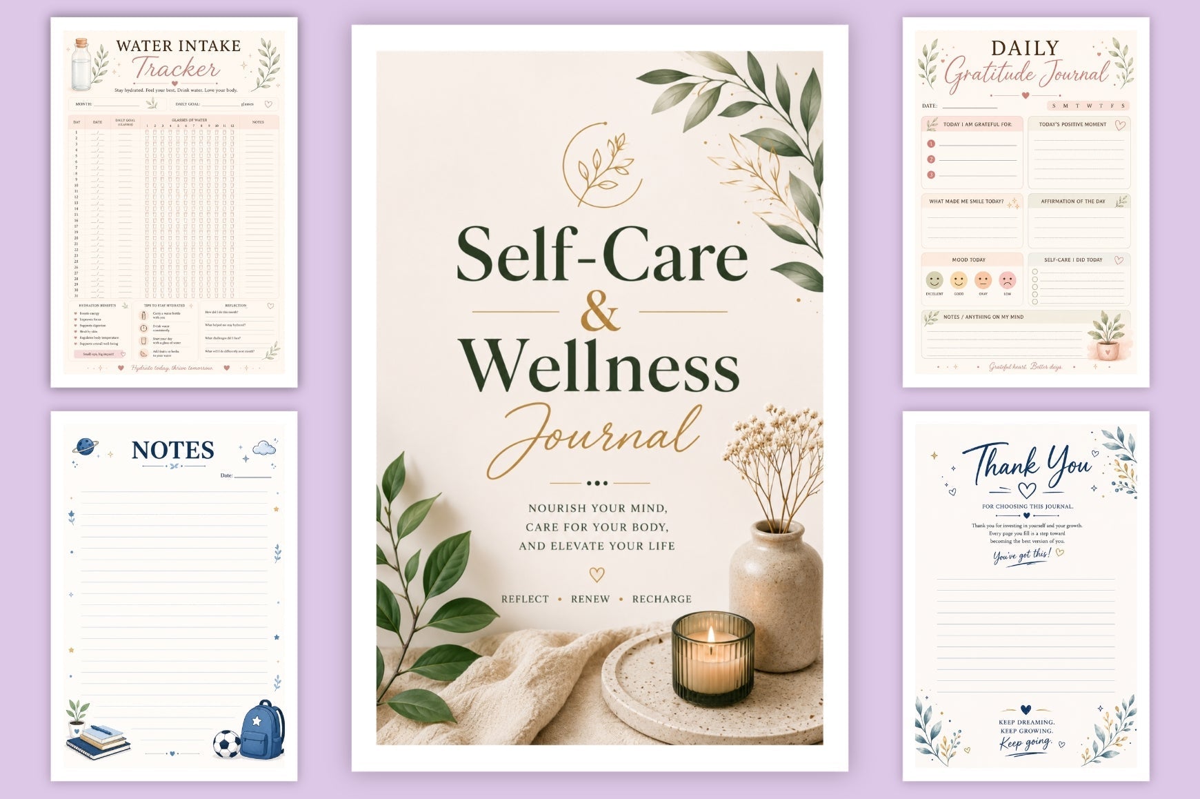 Self Care Wellness Journal