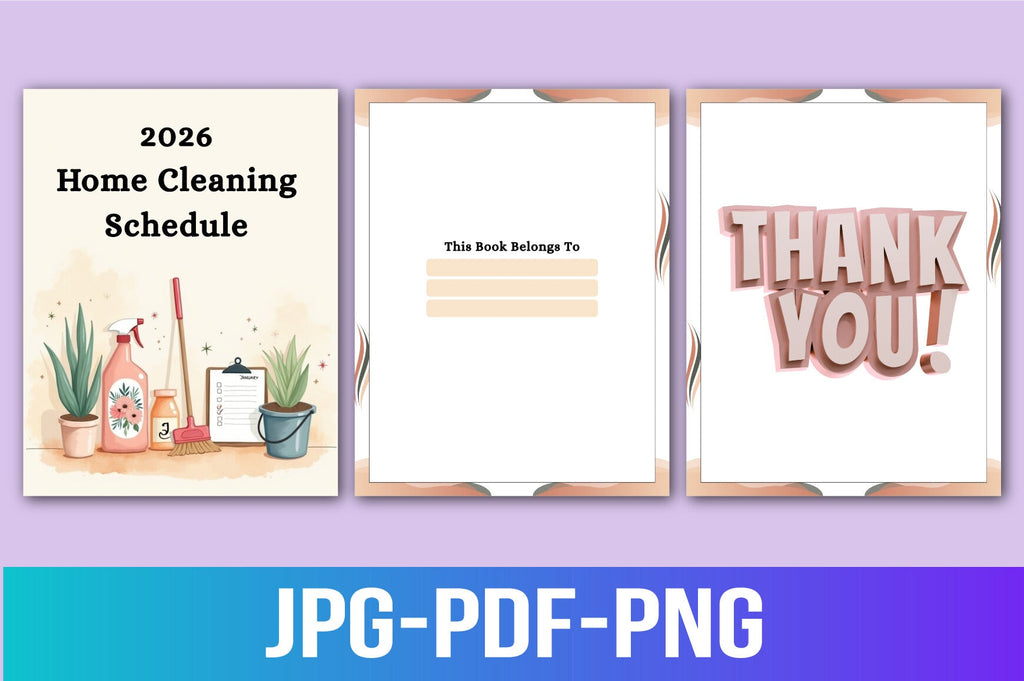 Home Cleaning Schedule Planner