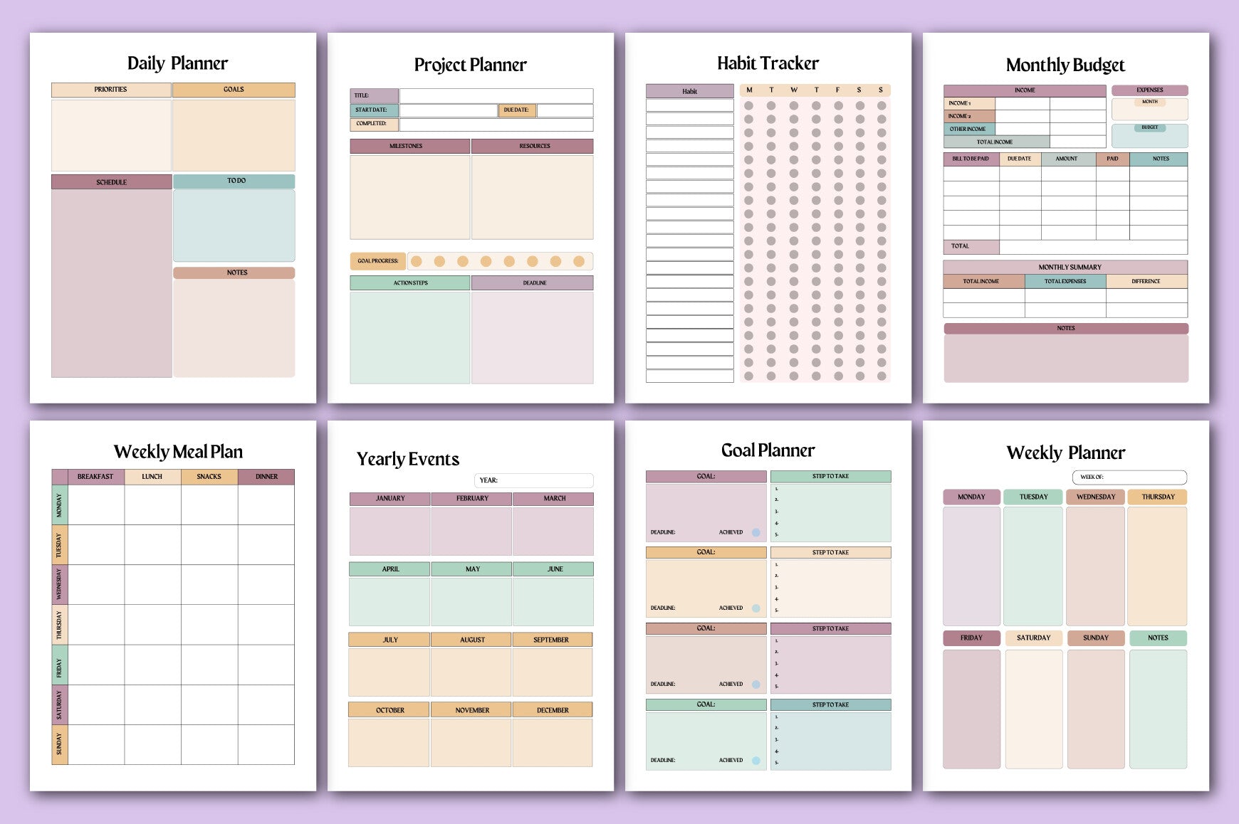 The Aesthetic Yearbook Planner