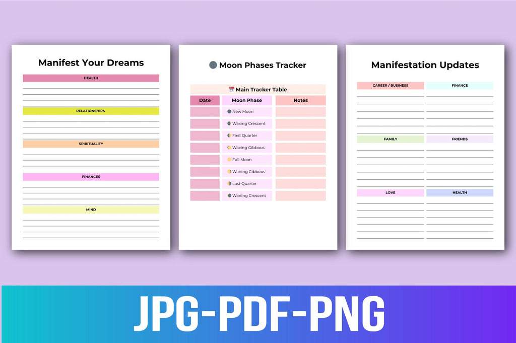 Manifestation Moon Cycle Planner