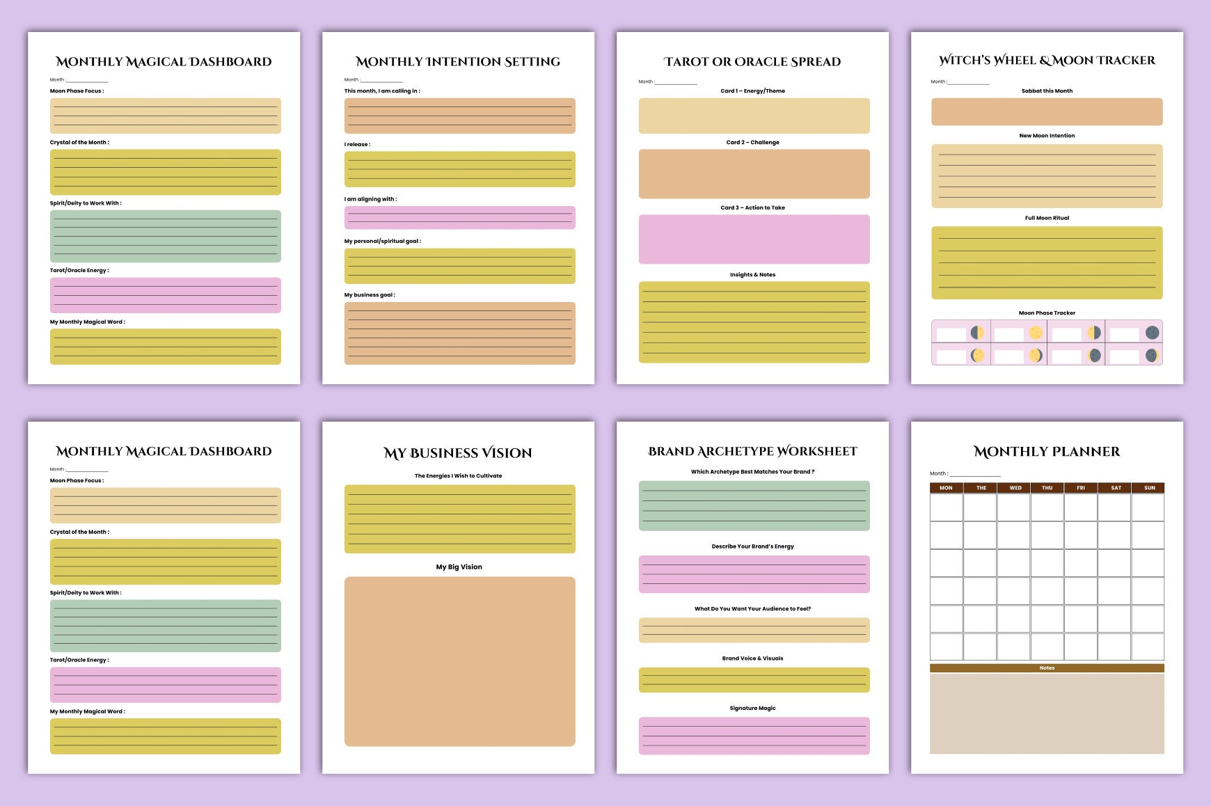 Witchcraft Business Planner