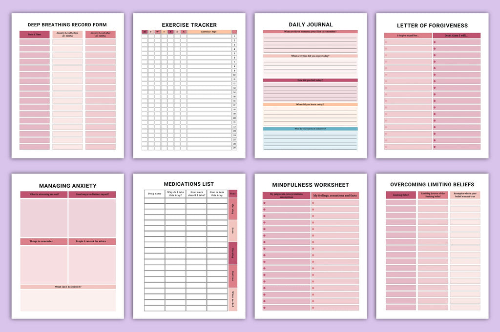ADHD Brain Dump Planner executive function planning worksheets