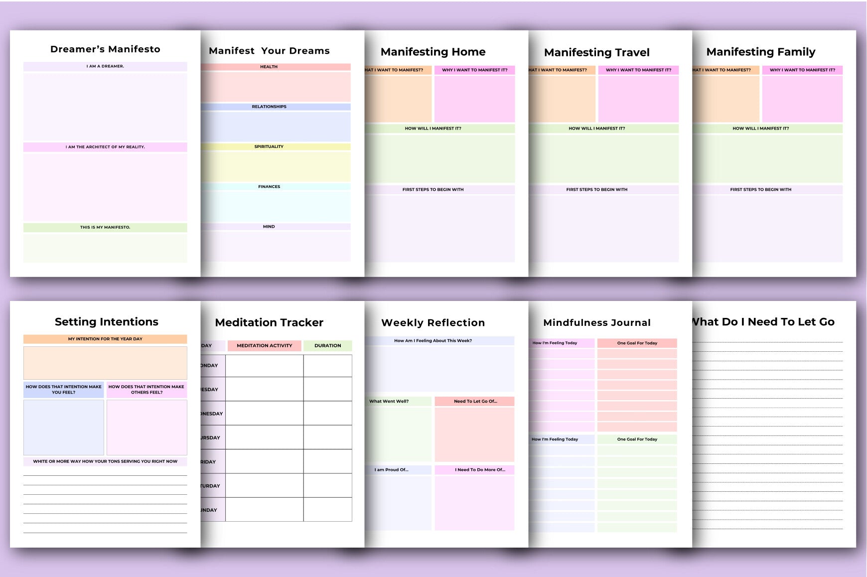 Manifestation Moon Cycle Planner