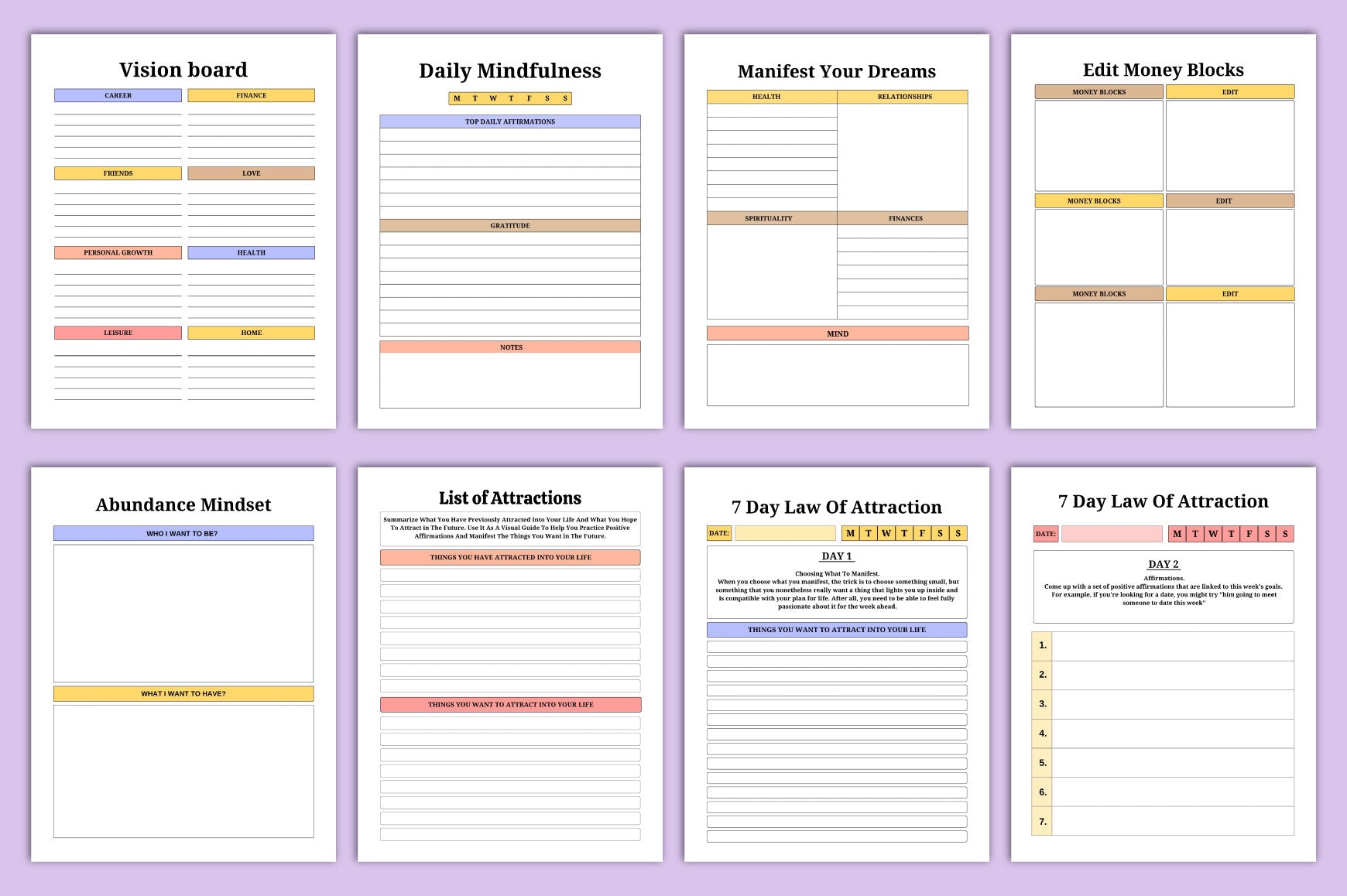 Law of Attraction Planner