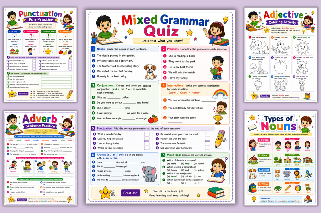 Fun Parts Of Speech Activities