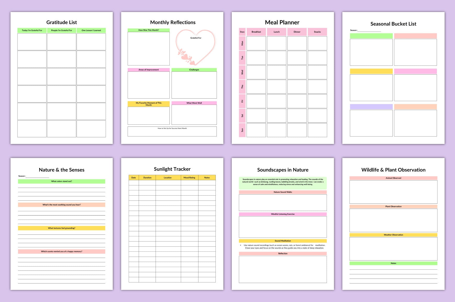 Ecotherapy Planner