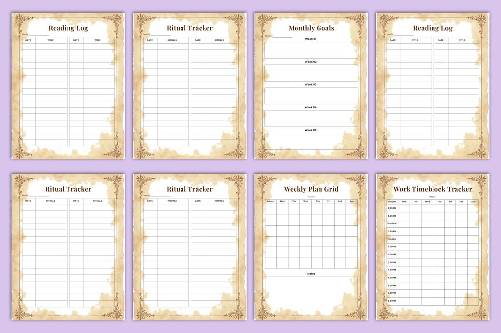 Dark Academia Study Planner