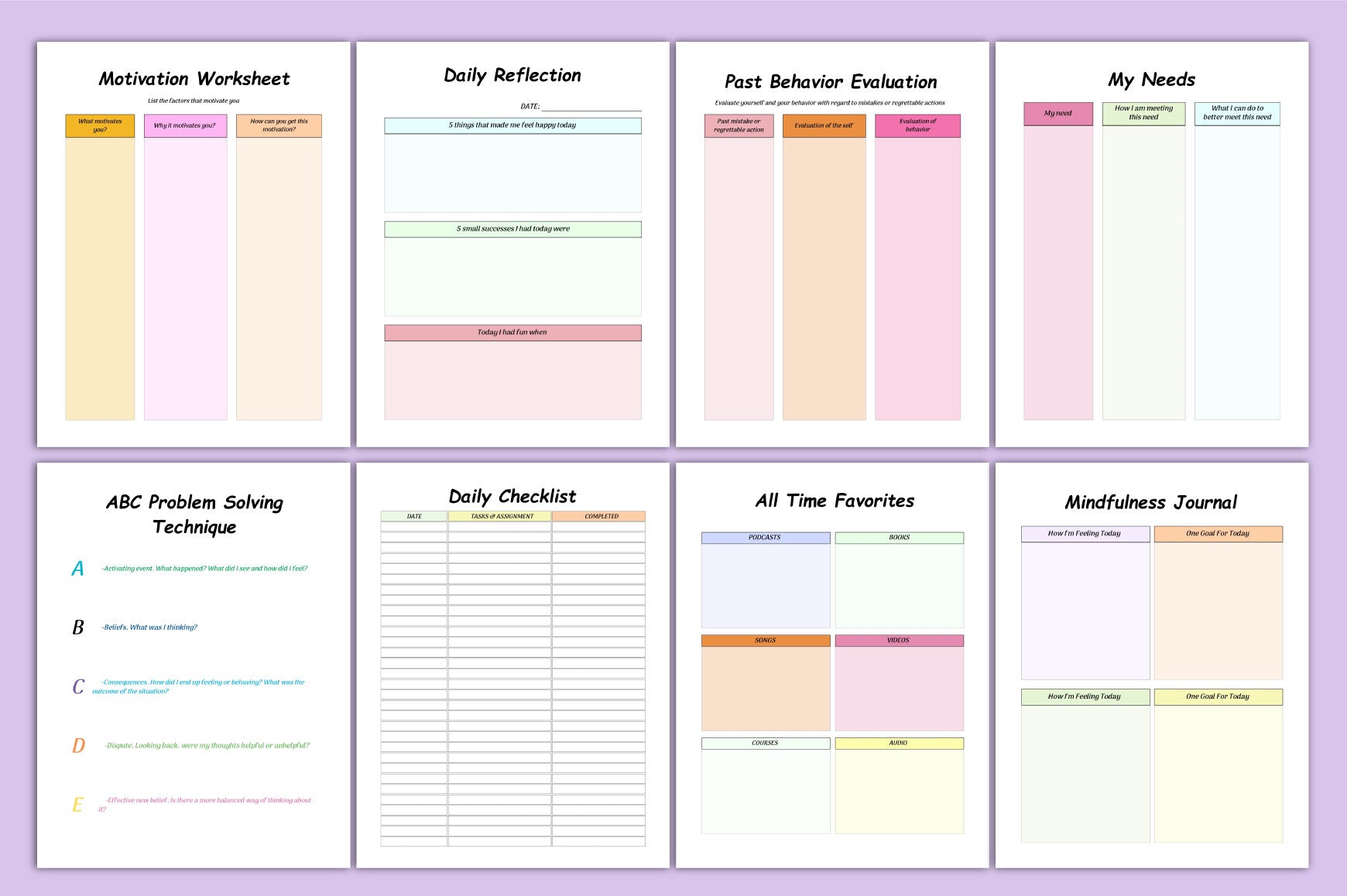 Self Confidence Planner
