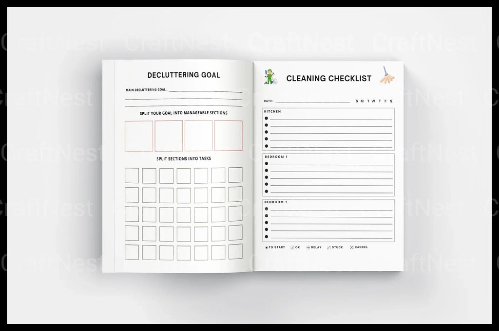 Effective ADHD Cleaning and Organization Tips cleaning routine planner templates