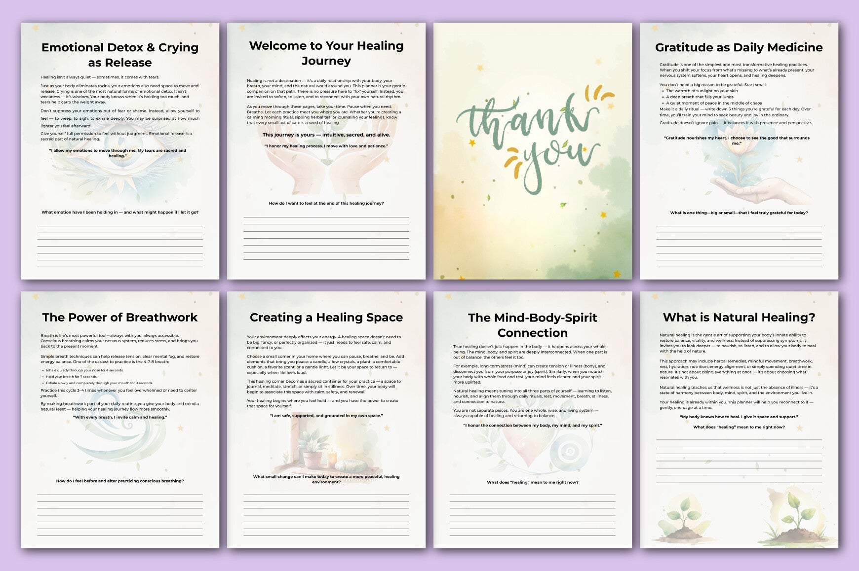 Natural Healing Guidance Planner
