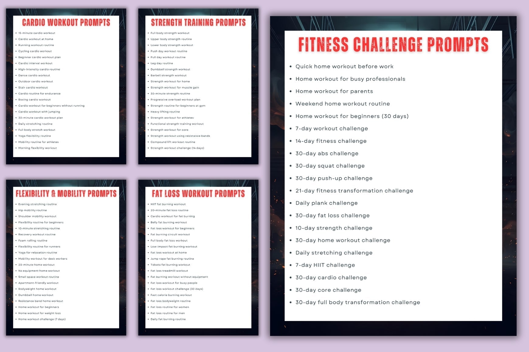 Workout Routine Prompts