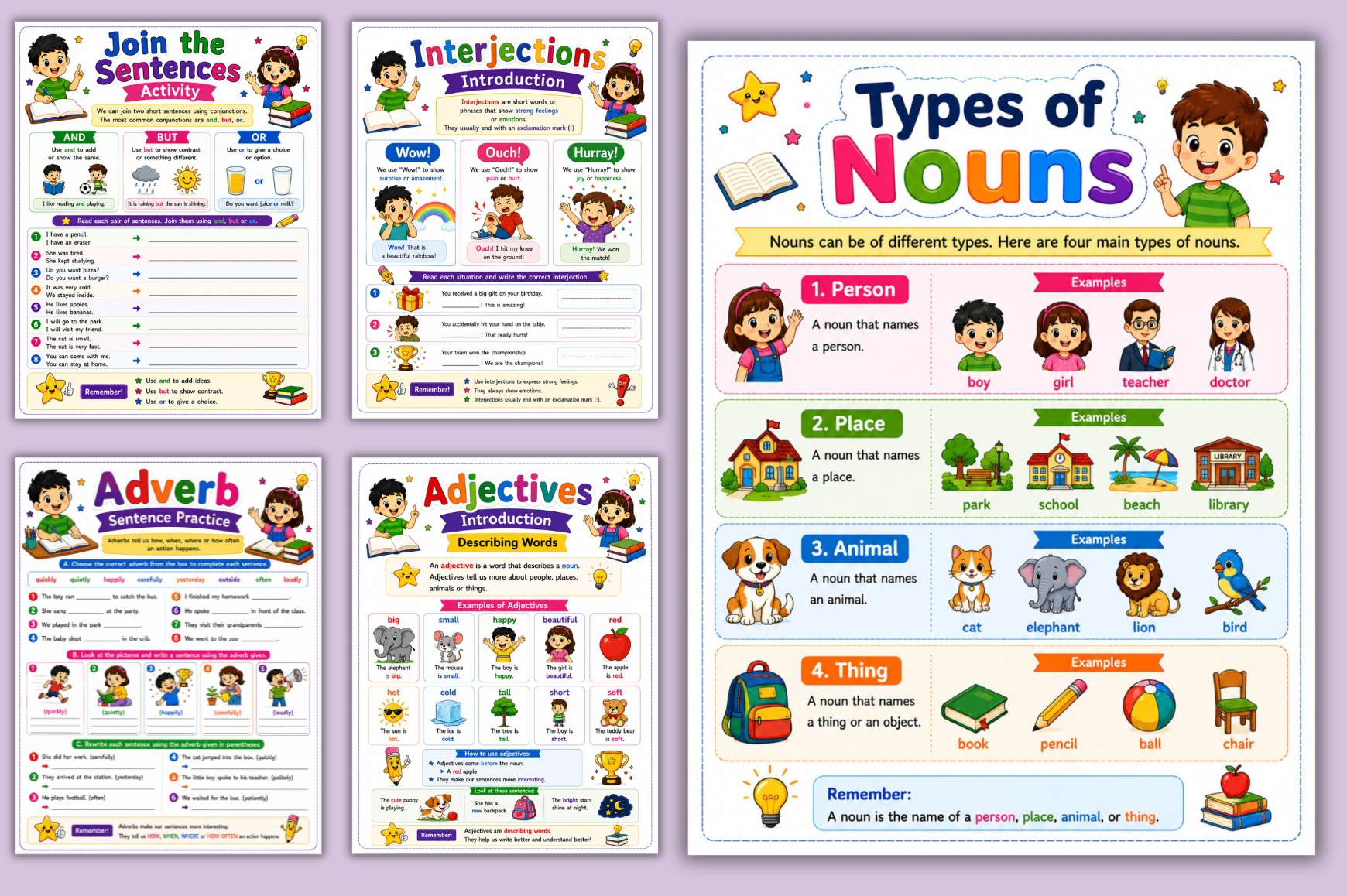 Fun Parts Of Speech Activities