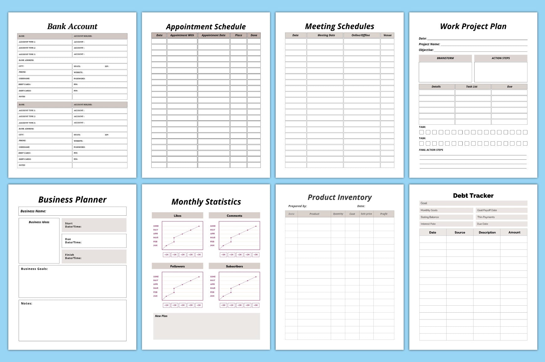 Editable Five-Year Budget Planner