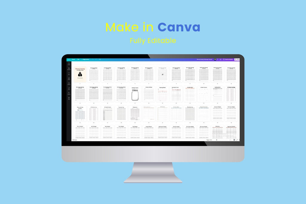 Money Saving Challenge Digital Planner