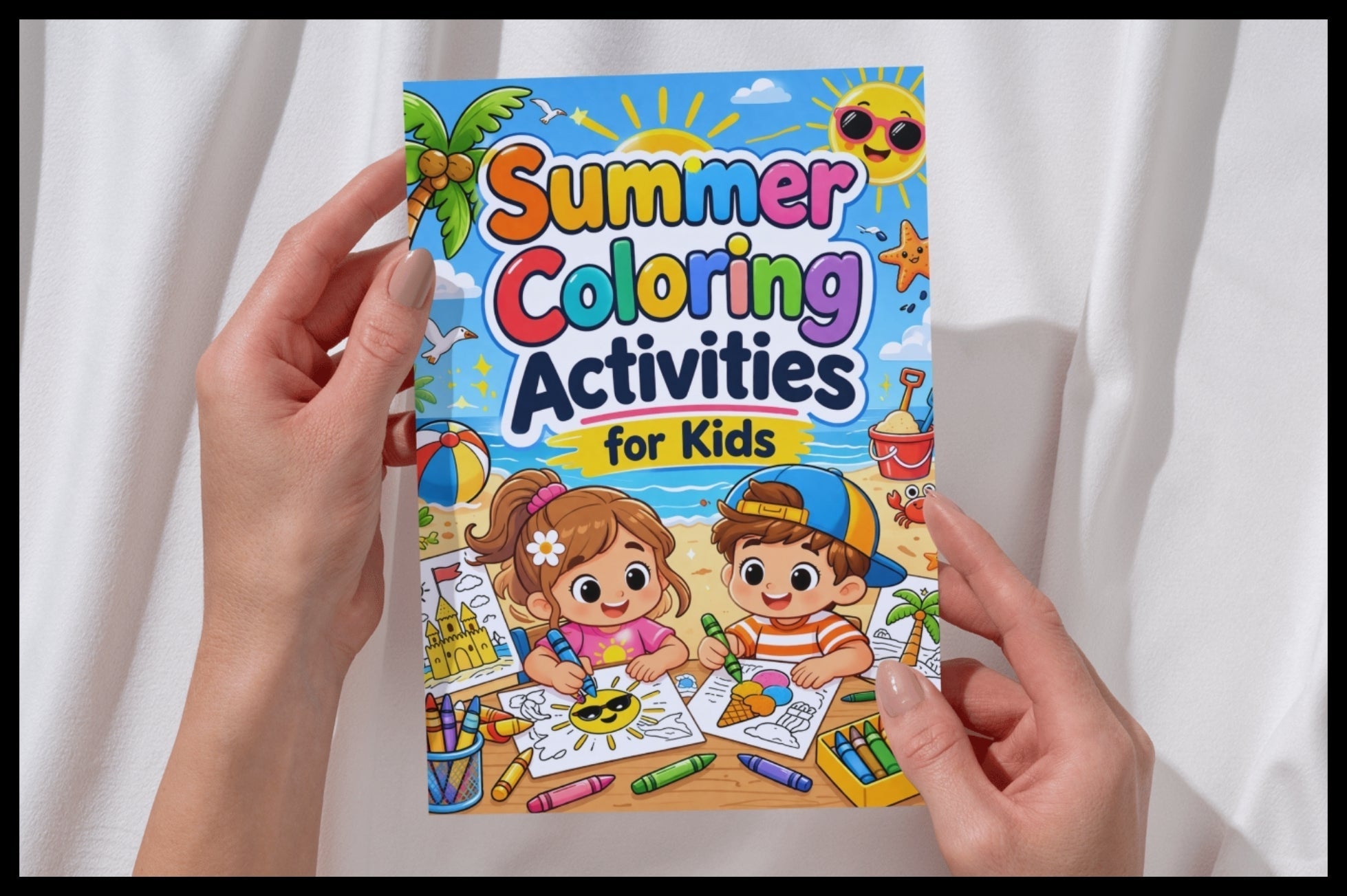 Summer Coloring Activities for Kids Workbook