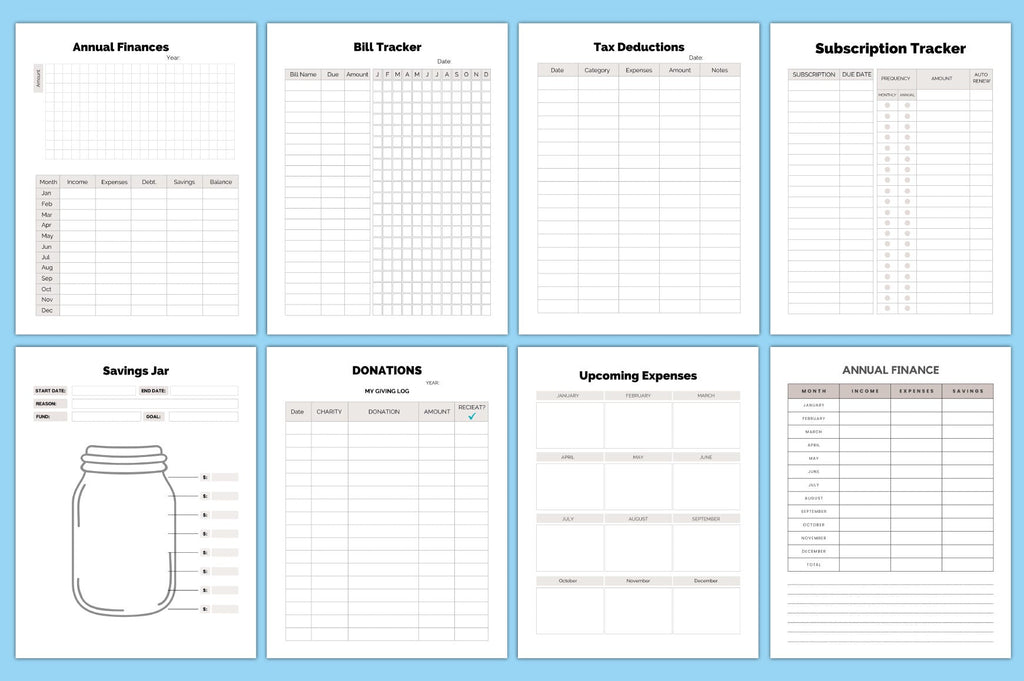 Editable Five-Year Budget Planner