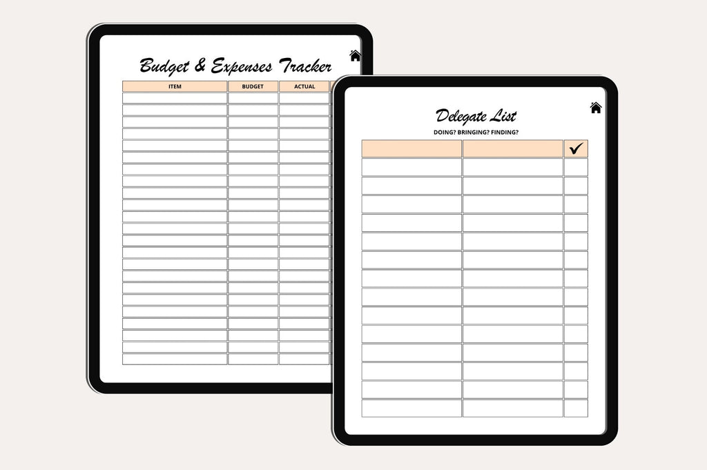 Editable Baby Shower Planner