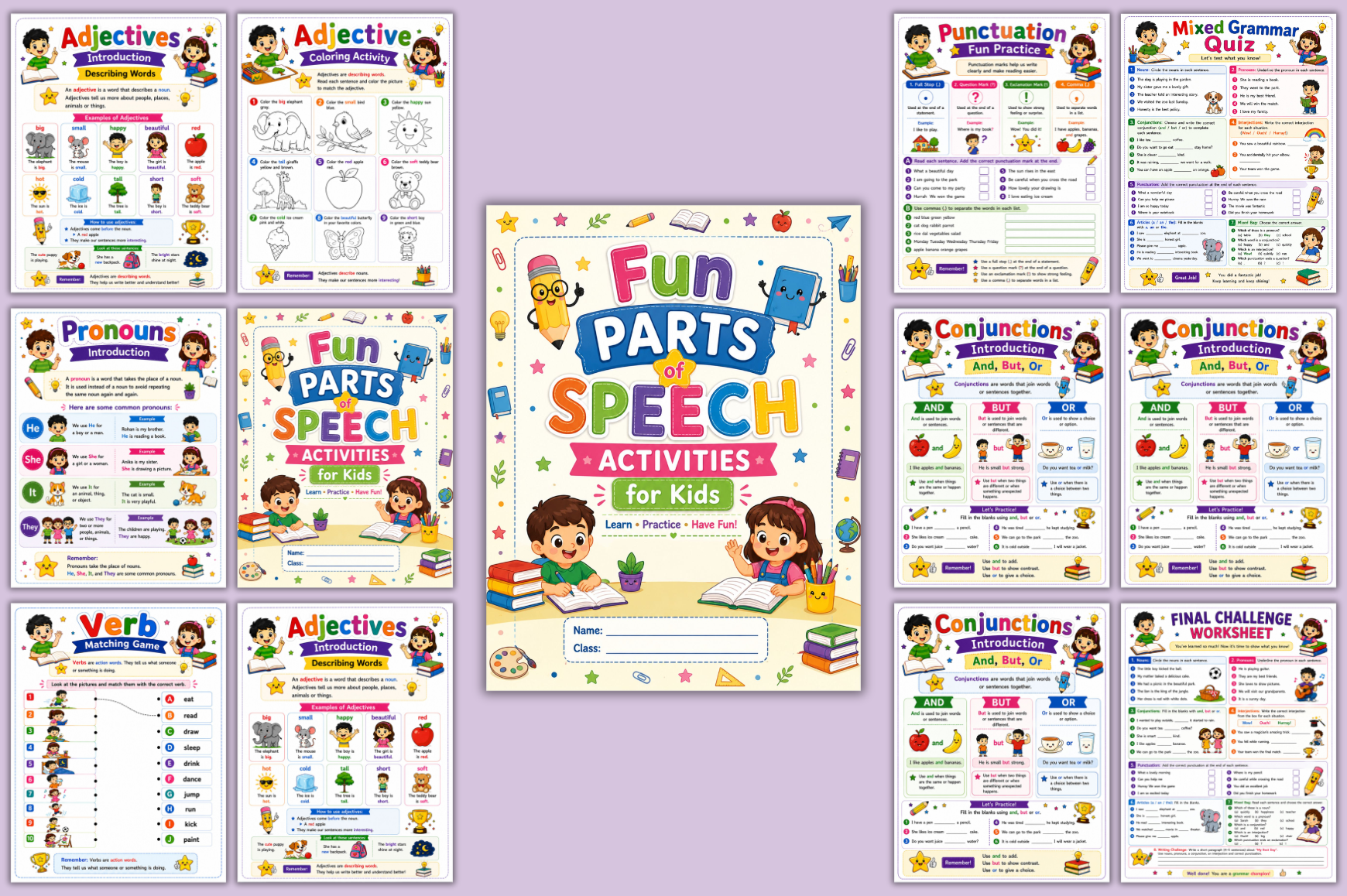 Fun Parts Of Speech Activities