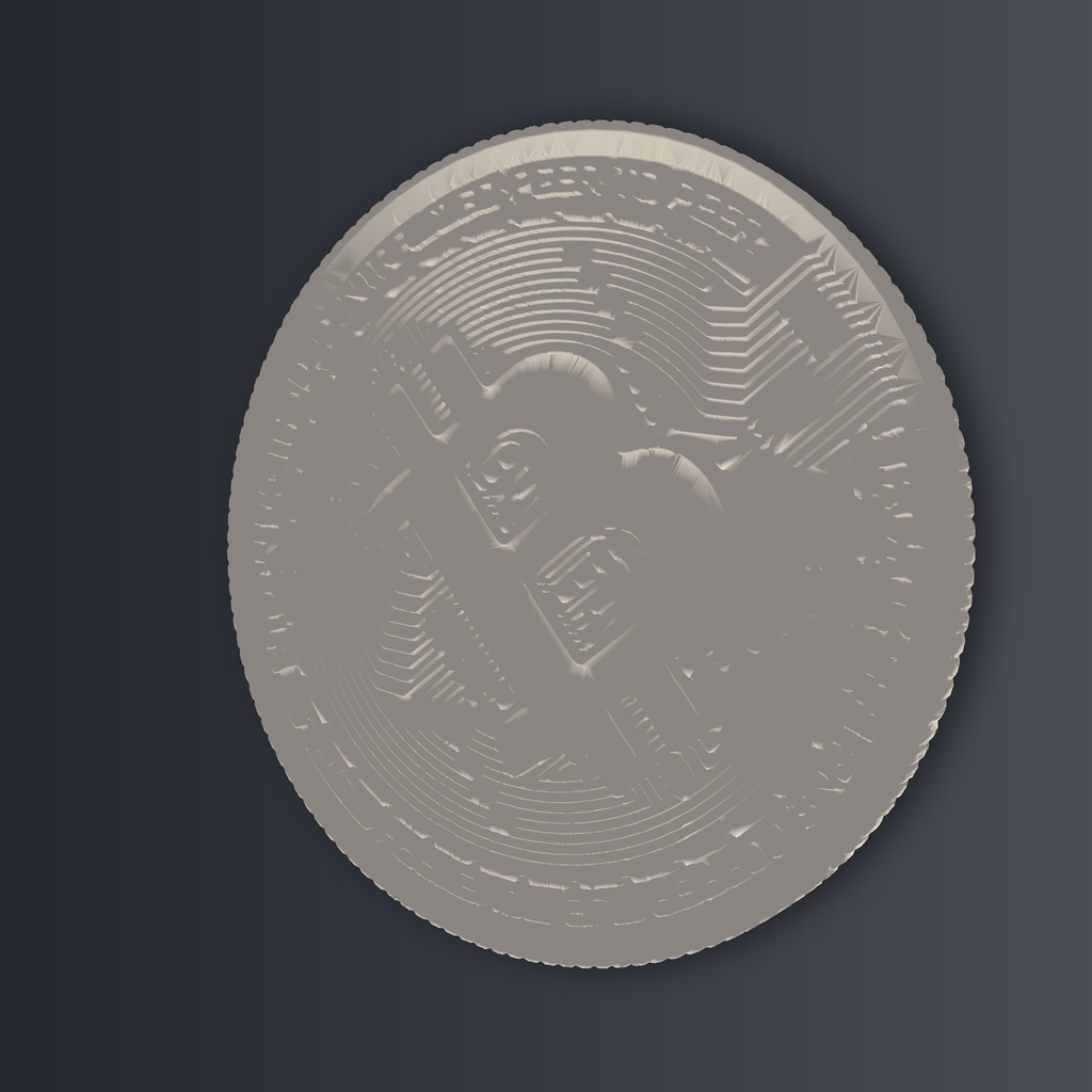 Bitcoin Logo 3D Print STL File