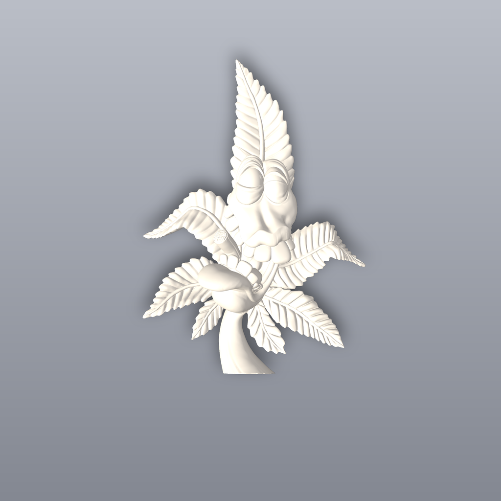 Crazy Weed Decor 3D Print STL File