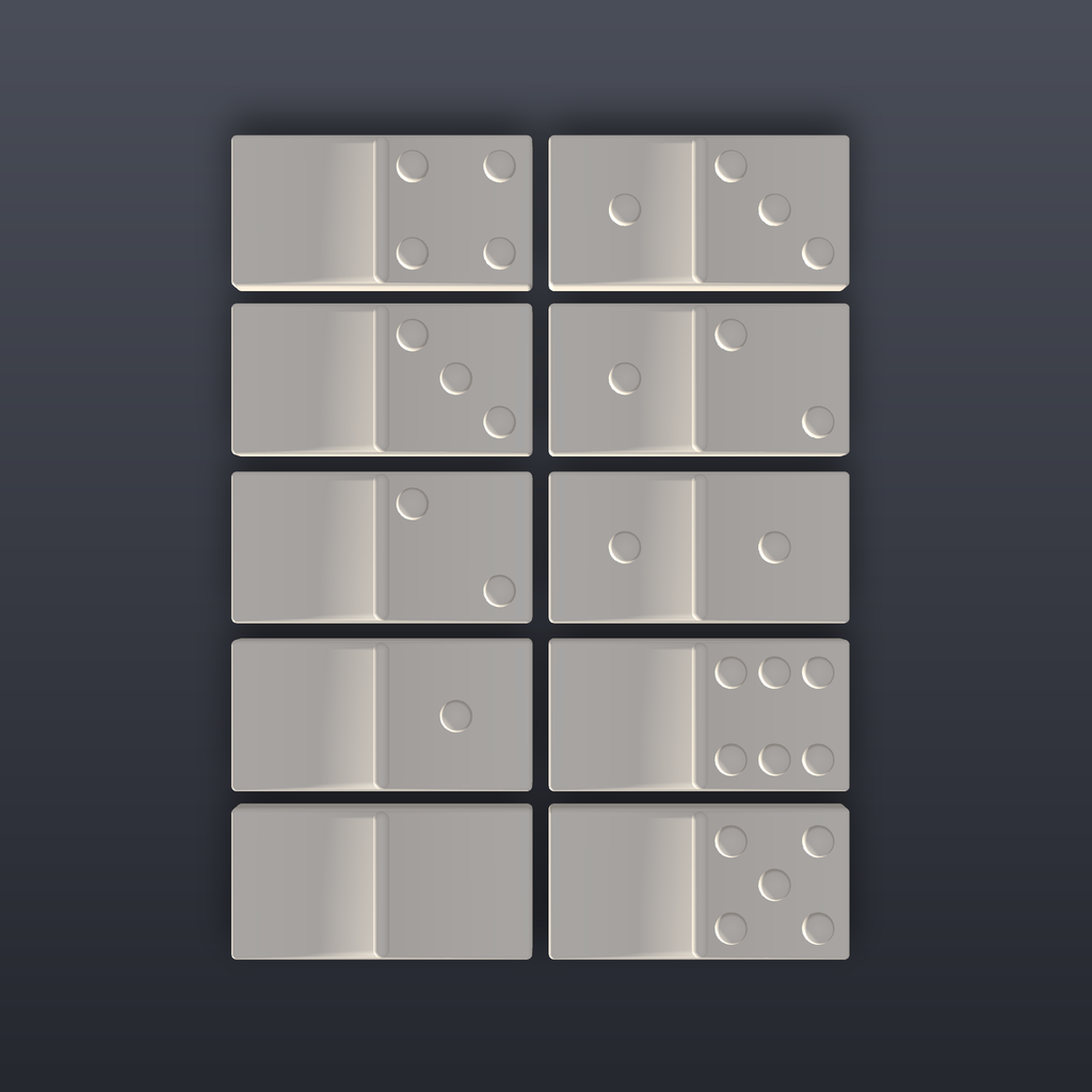 Dominoes Set 3D Print STL File