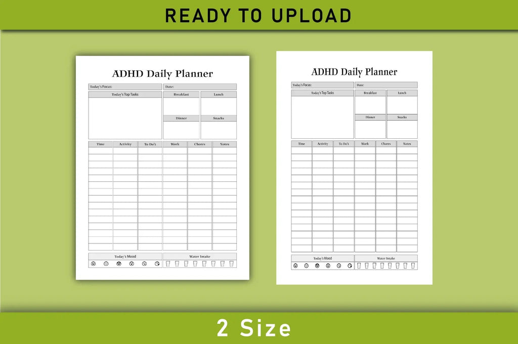 ADHD Daily Planner Bundle daily planning worksheets