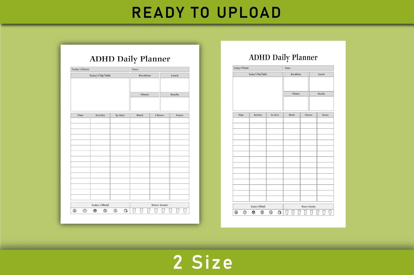 ADHD Daily Planner Bundle daily planning worksheets