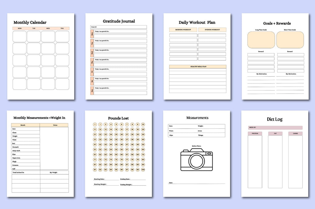 Fitness Weight Loss Planner