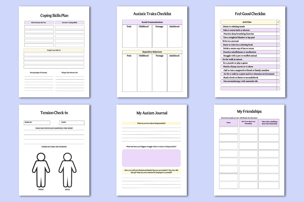 Autism Planner for Effective Organization Digital Planner Mockup
