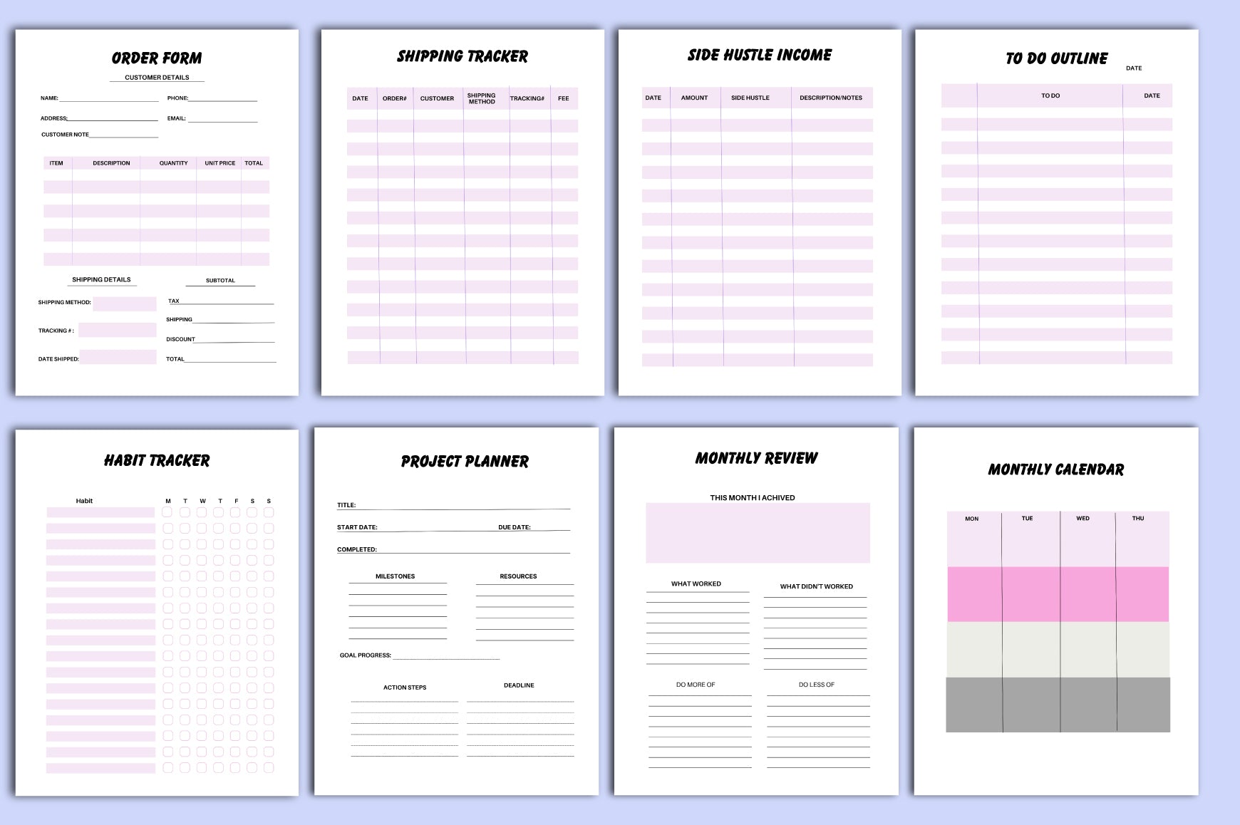 Side Hustle Planner