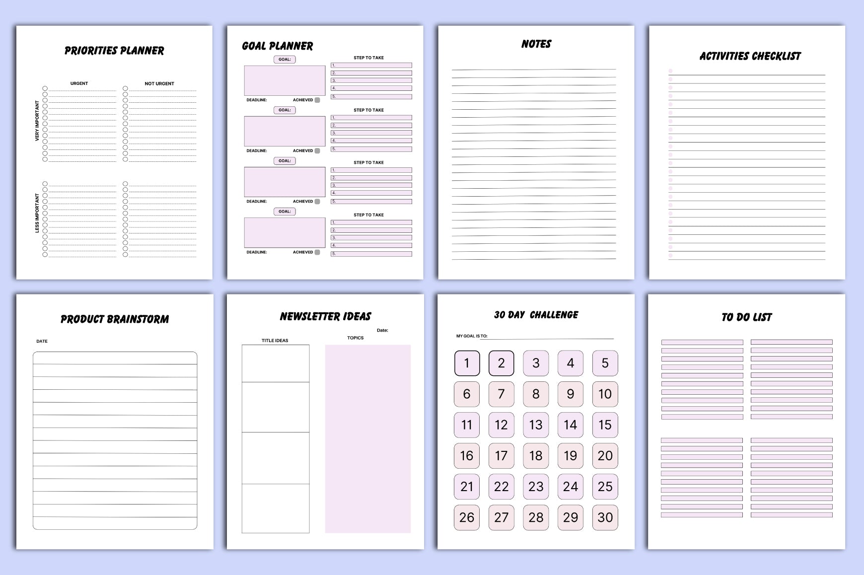 Side Hustle Planner