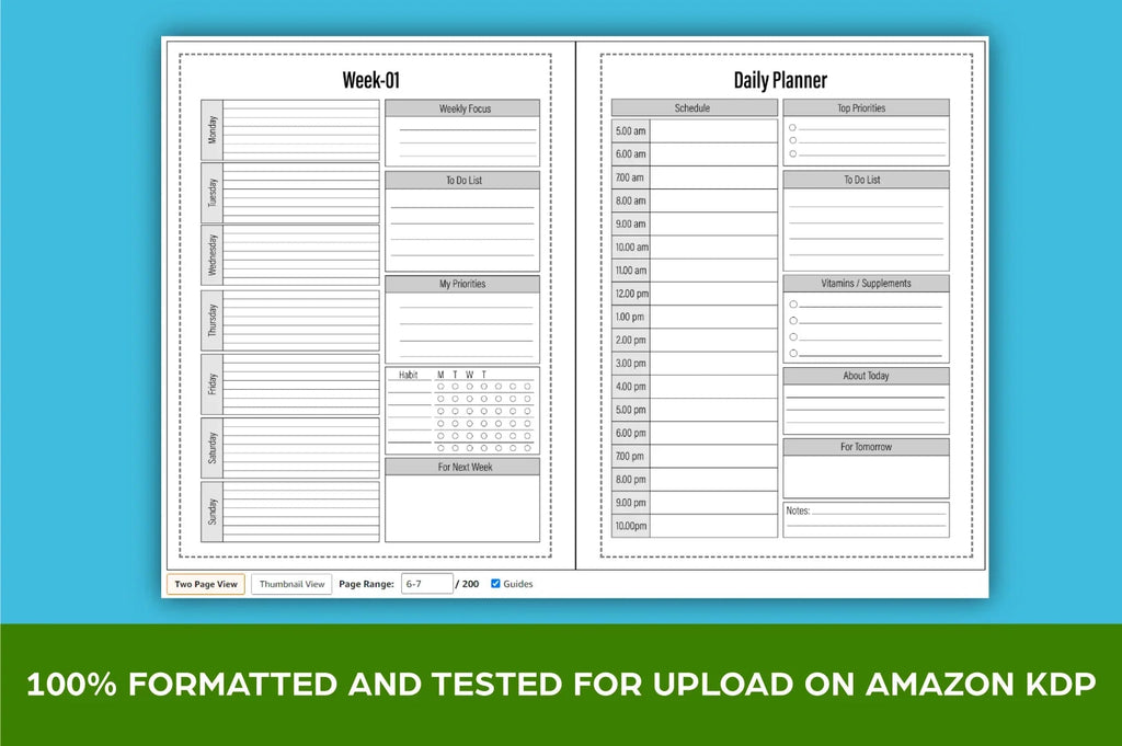 ADHD Daily Weekly Planner complete printable planner bundle