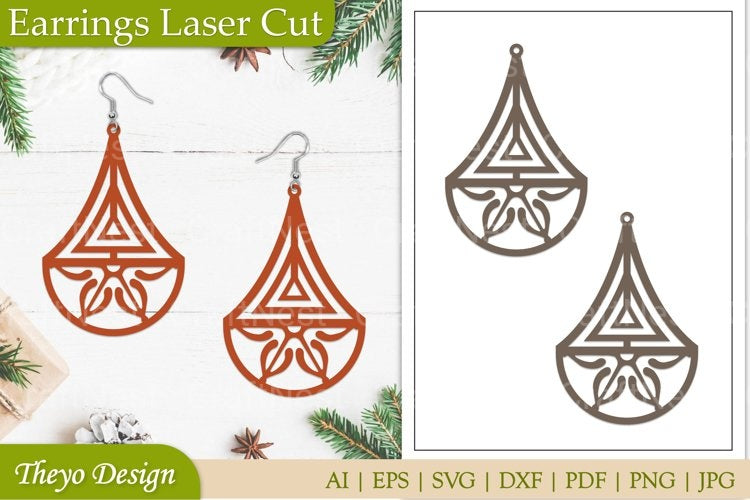 Earrings Lasercut Mandala SVG Bundle