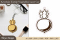 Keychain Vegetables SVG Bundle